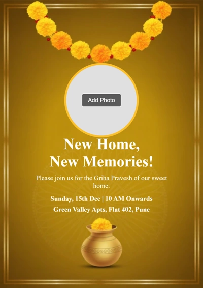 Photo Invitation - Editable Invitation Design